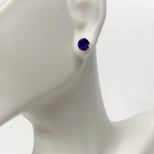 New Amethyst Stud Earrings in Sterling Silver